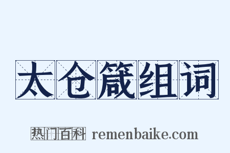 太仓箴组词是什么意思的图片